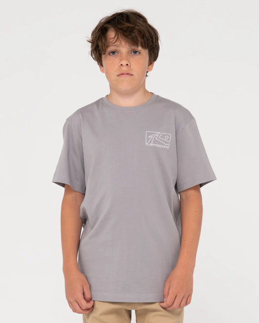 Rusty Boxed Out Short Sleeve Tee - Runts - Frost Grey