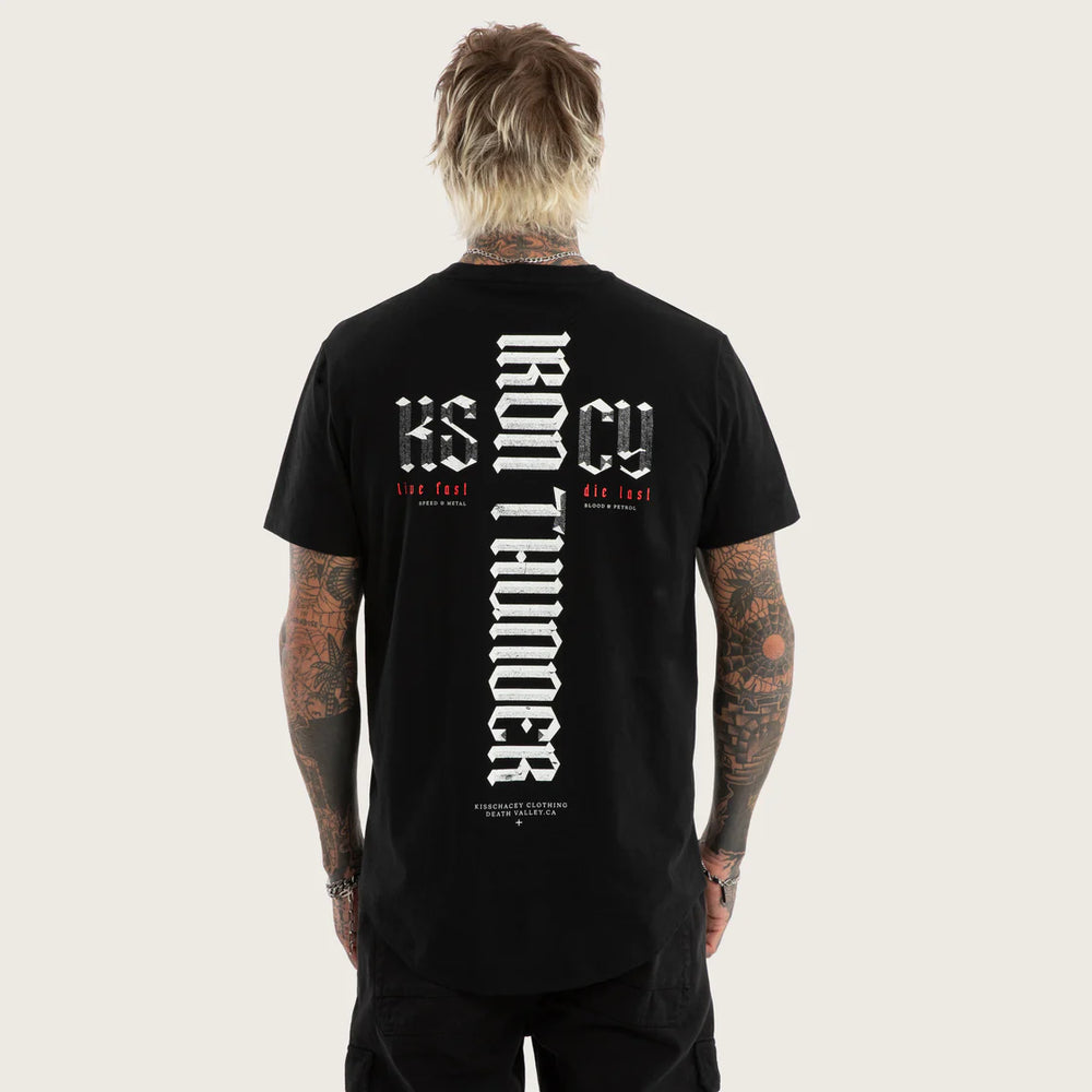 Kiss Chacey Iron Thunder Dual Curved Tee - Jet Black