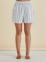 Betty Basics Sierra Short - Black/White Stripe