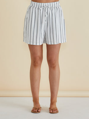 Betty Basics Sierra Short - Black/White Stripe