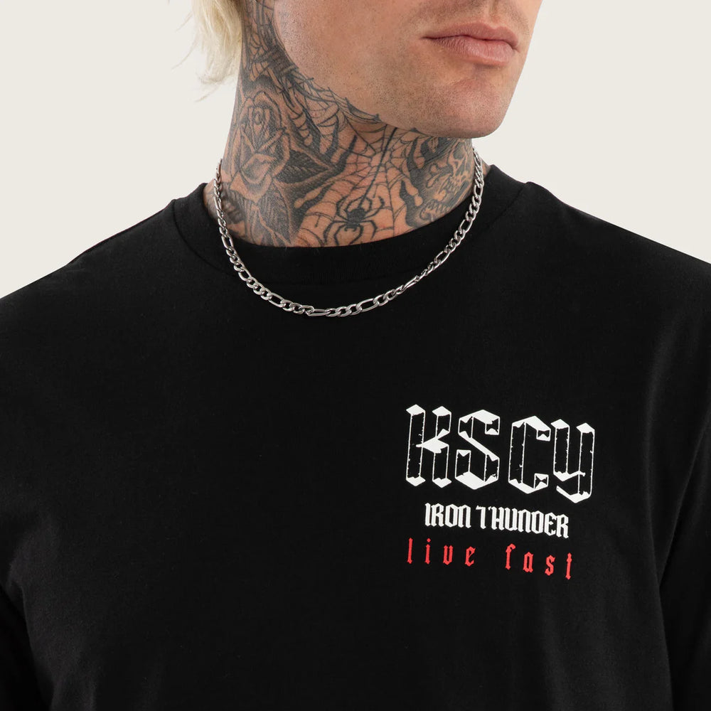 Kiss Chacey Iron Thunder Dual Curved Tee - Jet Black