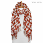 THS Red Big Houndstooth Scarf