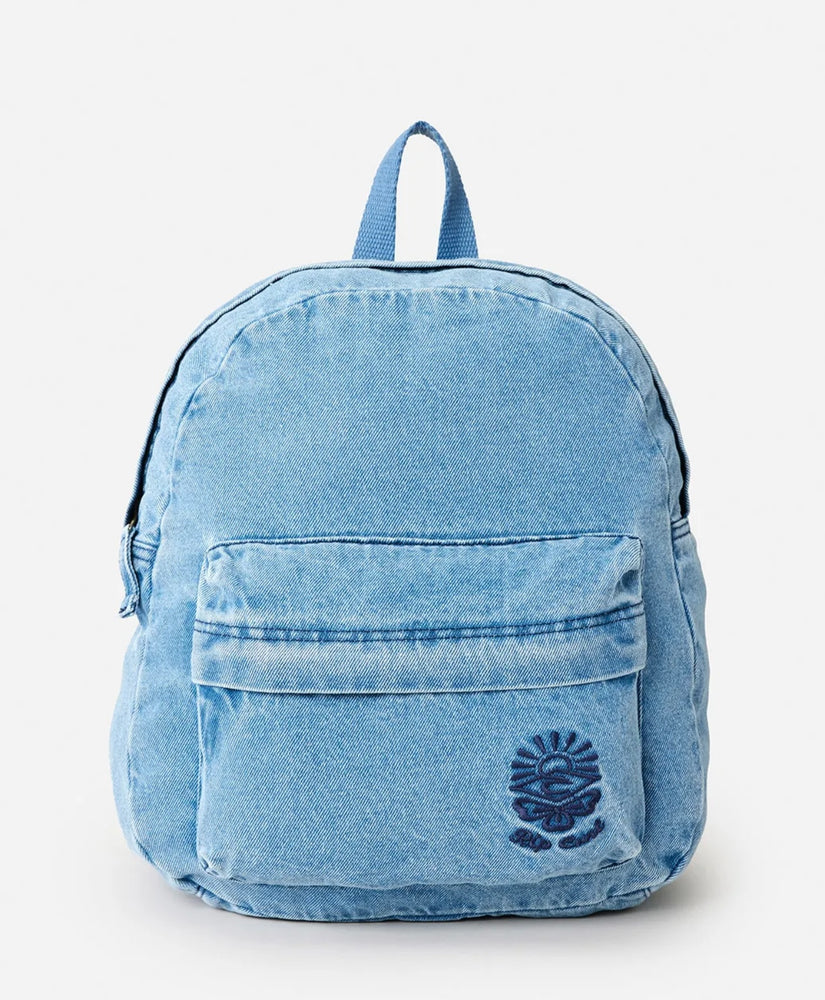 Rip Curl Distressed Denim Backpack 10L - Mid Blue