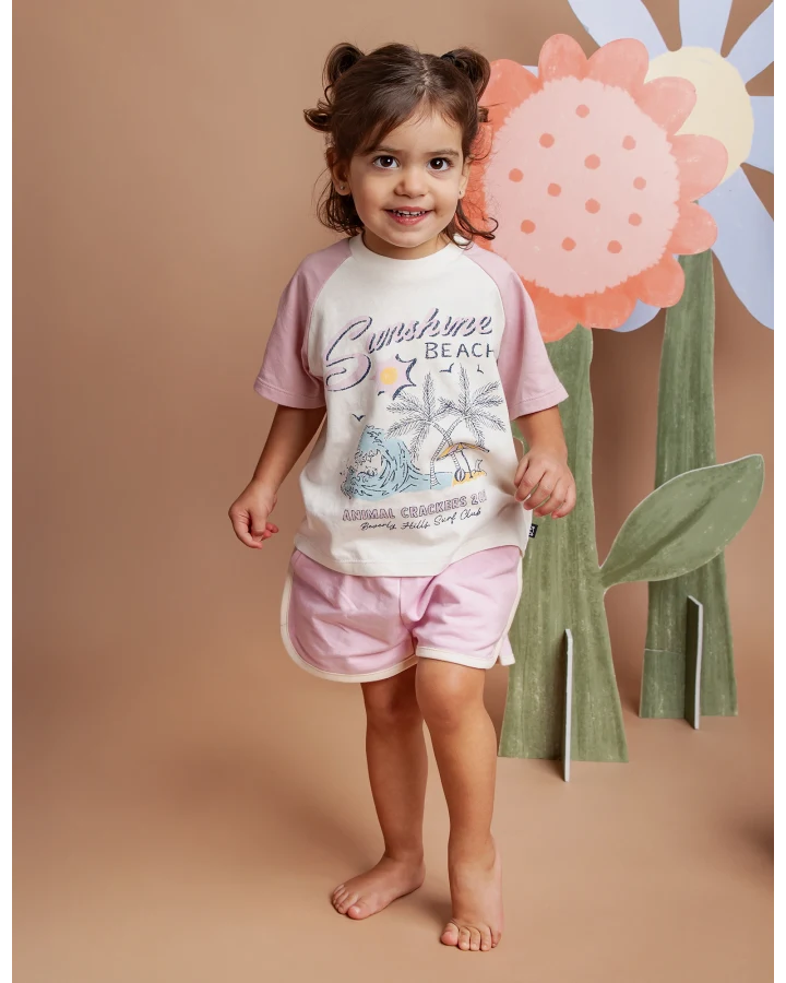Animal Crackers Sunshine Tee - Pink