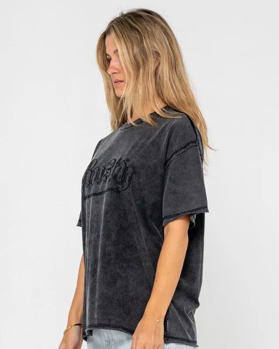 Rusty Roxanne Feeln Rusty Oversize Tee - Washed Black