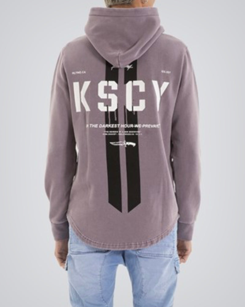 Kiss Chacey Promise Duel Curved Hoodie - Pigment Grey Ridge