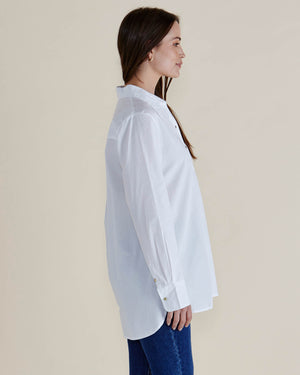 Betty Basics Shellie Poplin Shirt - White