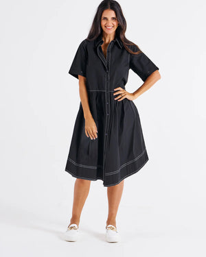 Betty Basics Denver Cotton Dress - Black
