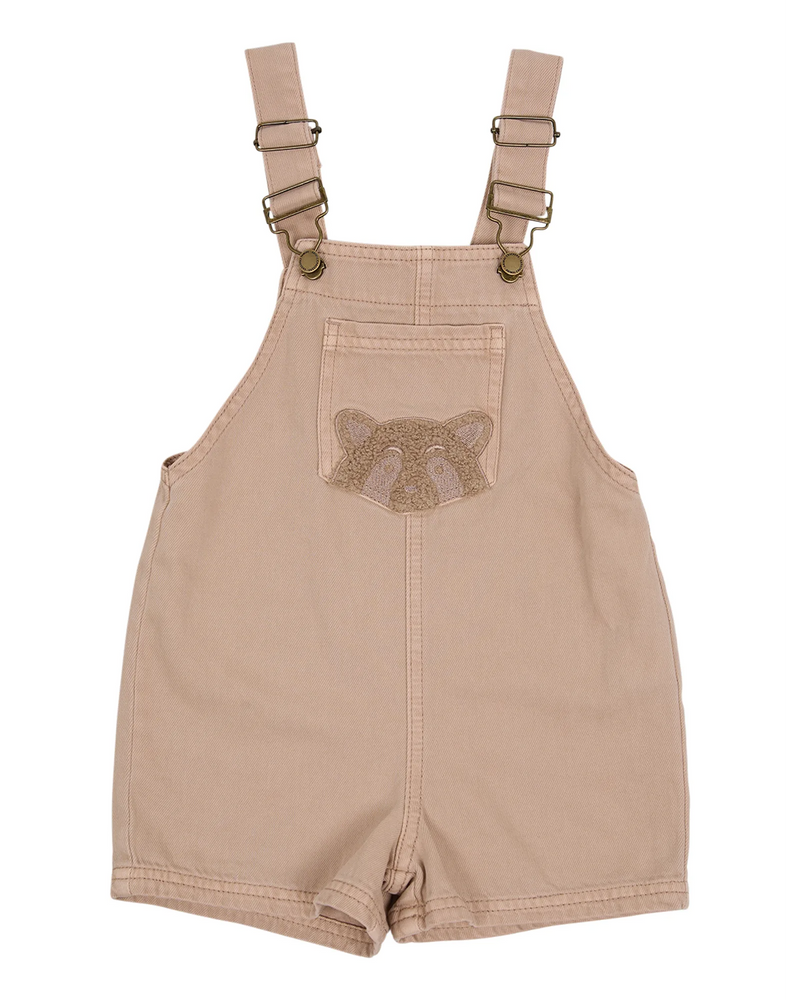 Animal Crackers Upside Overalls - Tan