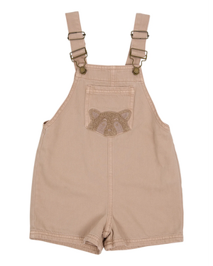 Animal Crackers Upside Overalls - Tan