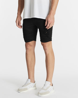 Nena & Pasadena Spitfire Denim Short - Jet Black