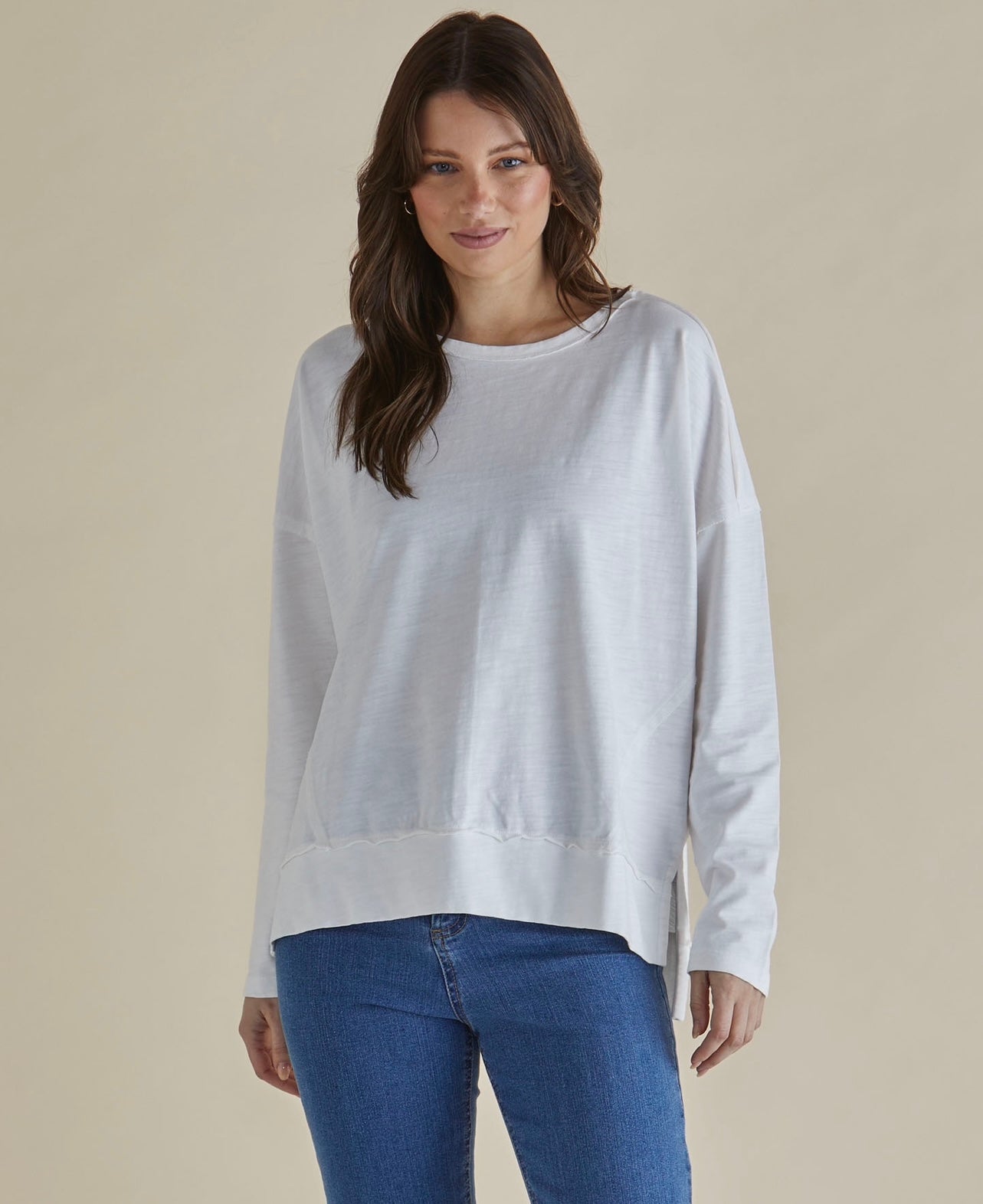 Betty Basics Roxette L/S Tee - White
