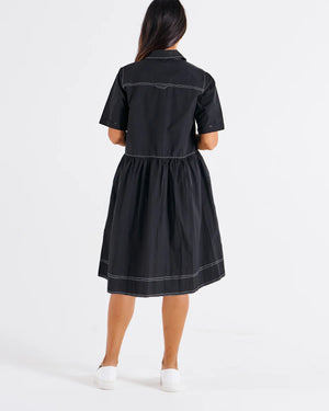 Betty Basics Denver Cotton Dress - Black