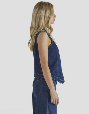 Sass Marza Vest - 78 Wash Blue