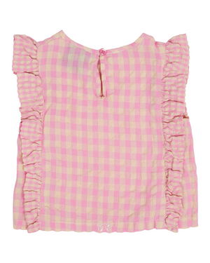 Animal Crackers Picnic Top - Pink Check