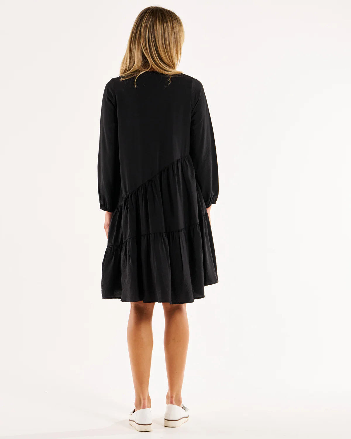 Betty Basics Tenley Teired Dress - Black