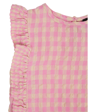 Animal Crackers Picnic Top - Pink Check