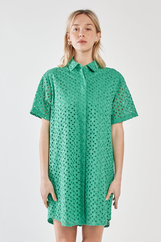 Sass Steva Shirt Dress - Green