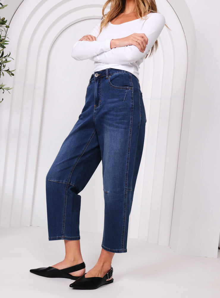 Monarco Toni Barrel Jeans - Dark Blue