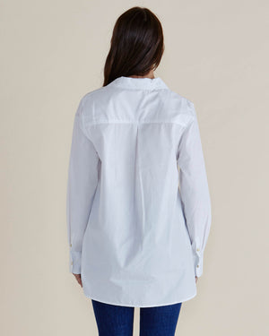 Betty Basics Shellie Poplin Shirt - White