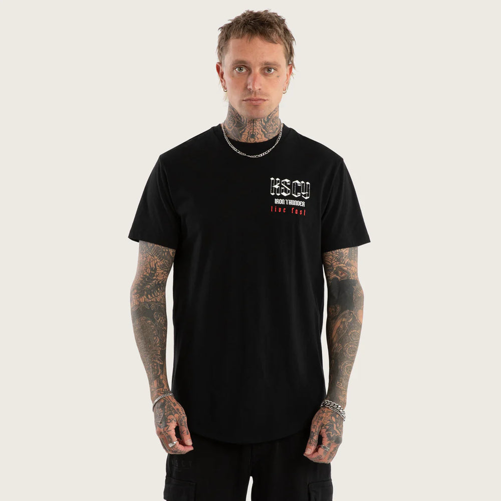 Kiss Chacey Iron Thunder Dual Curved Tee - Jet Black