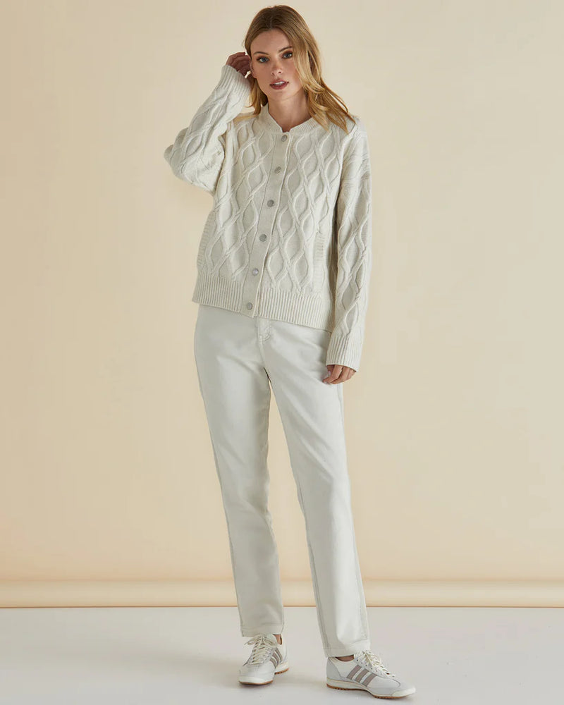 Betty Basics Celene Knit Cardigan - Cream Neutral