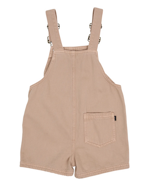 Animal Crackers Upside Overalls - Tan