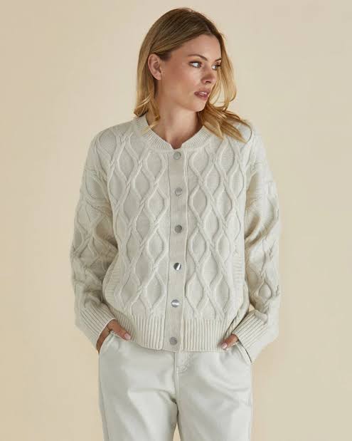 Betty Basics Celene Knit Cardigan - Cream Neutral