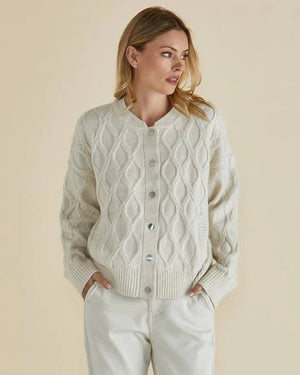 Betty Basics Celene Knit Cardigan - Cream Neutral
