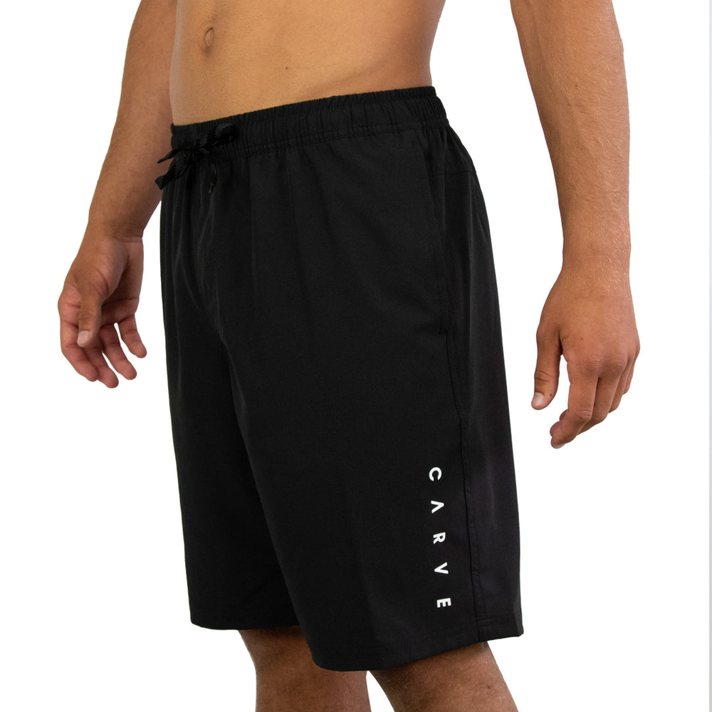 Carve Power Up Hulks Elastic Waist Boardie - Black
