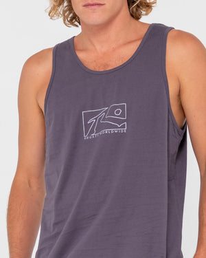 Rusty Boxed Out CF Reflective Tank - Coal