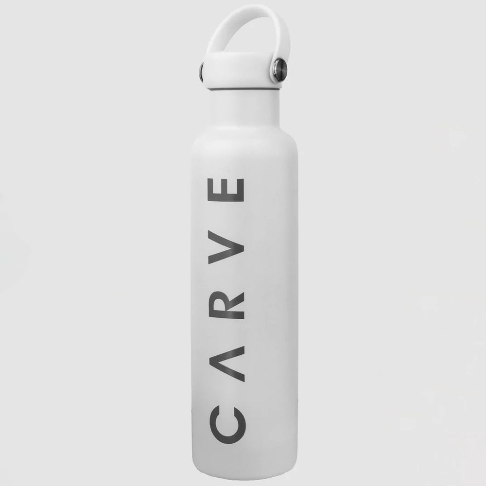 Carve Insulated Drink Bottle 750ml Powder Coated - White ￼