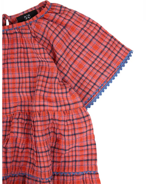 Animal Crackers Sunset Dress - Checked