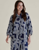 Betty Basics Rosalind Shirt - Navy Geo