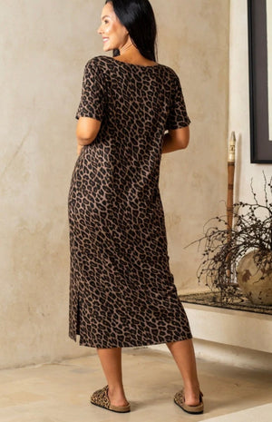 Bee Maddison Harper Slip Dress - Leopard