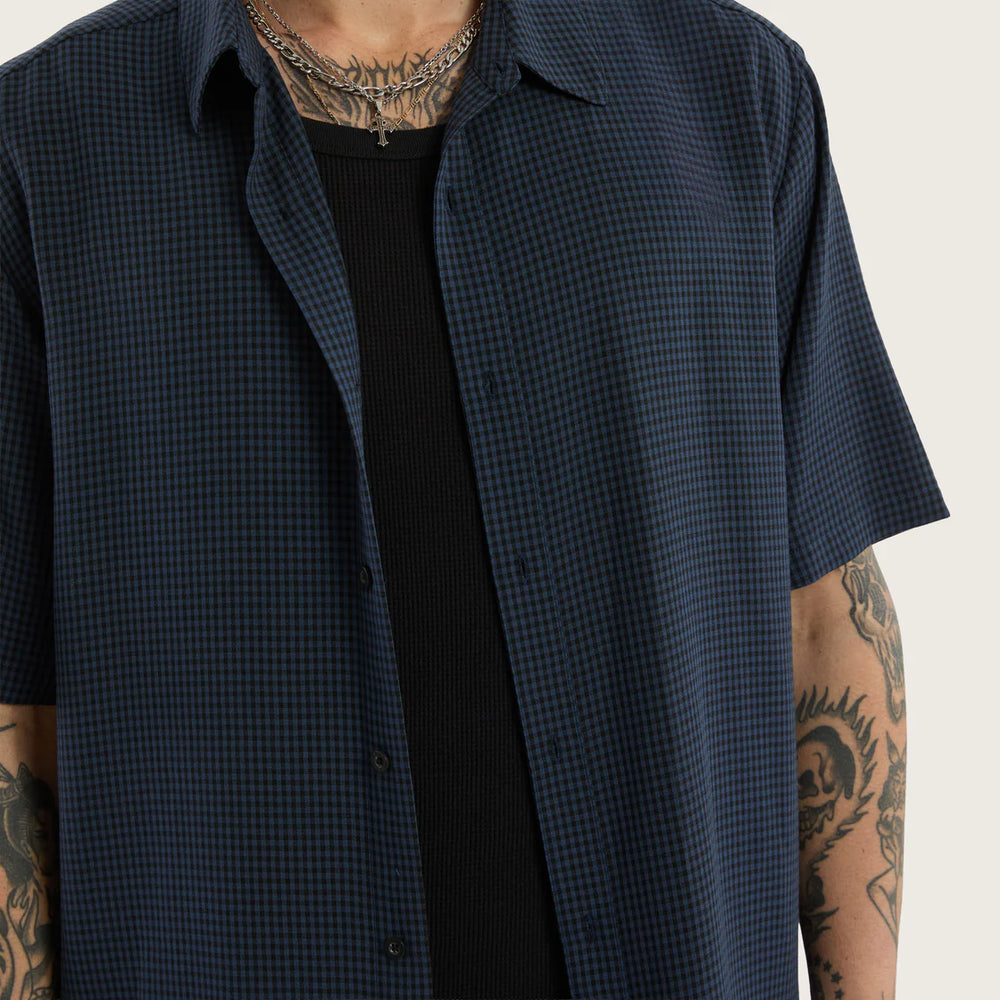 Kiss Chacey Longneck SS Shirt - Blue Check