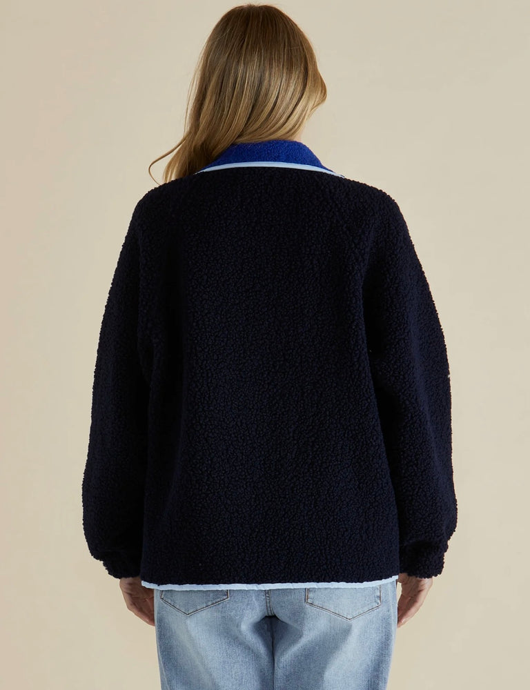 Betty Basics Franklin Fleecy Jacket - Blue