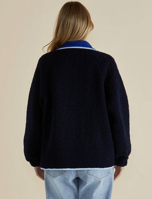 Betty Basics Franklin Fleecy Jacket - Blue