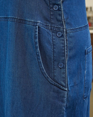 Freez Apron Dress Stretch Denim