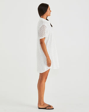 Sass Steva Shirt Dress - White