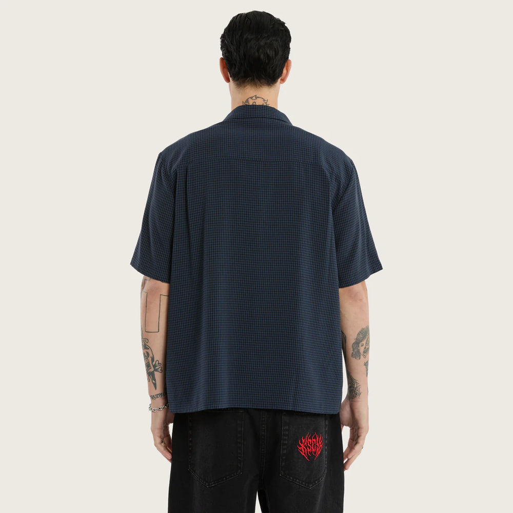 Kiss Chacey Longneck SS Shirt - Blue Check