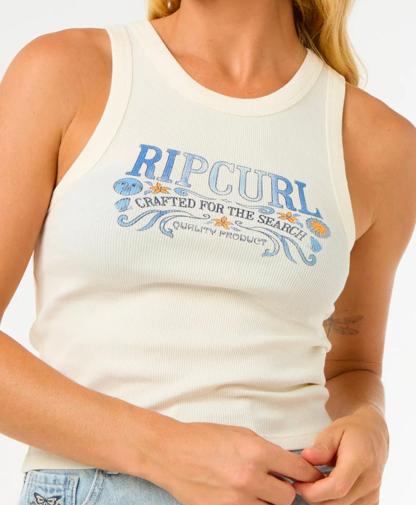 Rip Curl Luna Ribbed Tank - Bone
