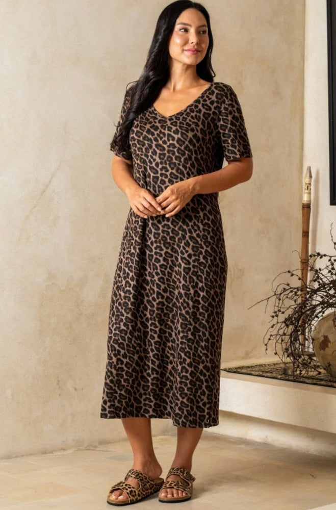 Bee Maddison Harper Slip Dress - Leopard