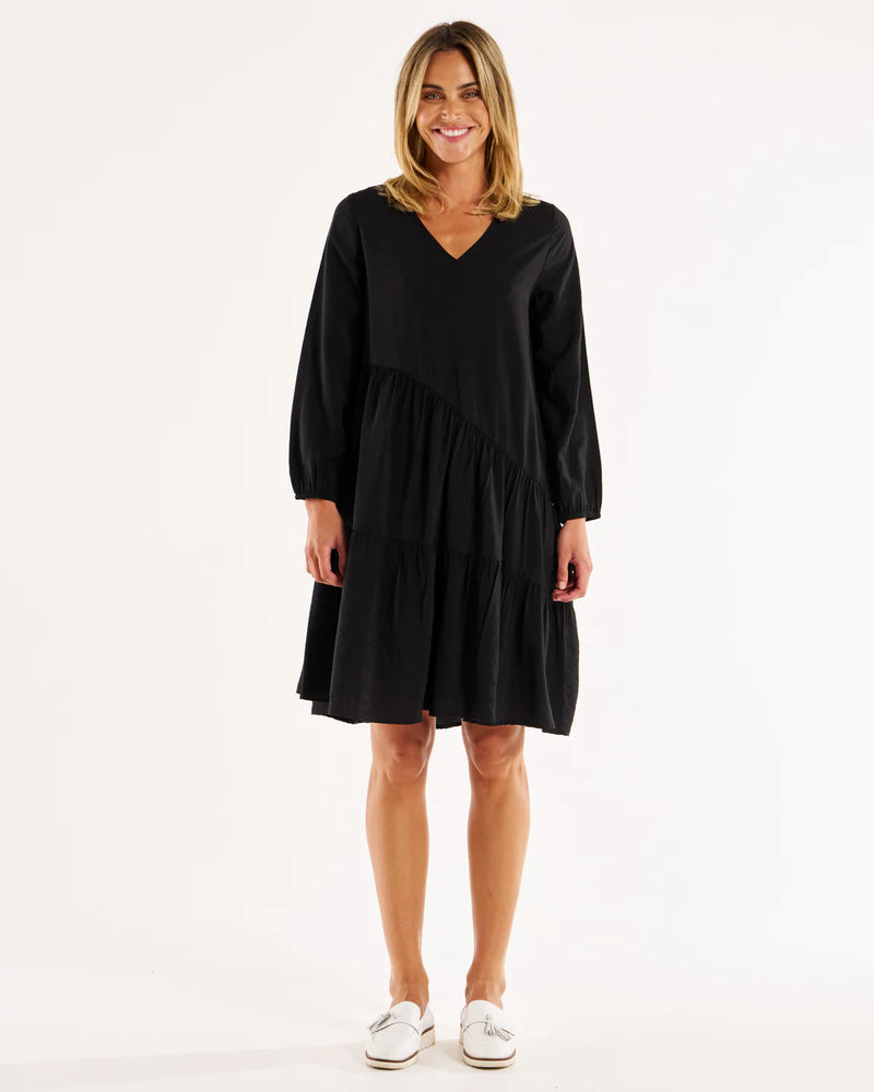 Betty Basics Tenley Teired Dress - Black