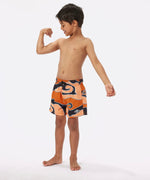 Rip Curl Tube Town Waves Volley - Boy - Orange Amber