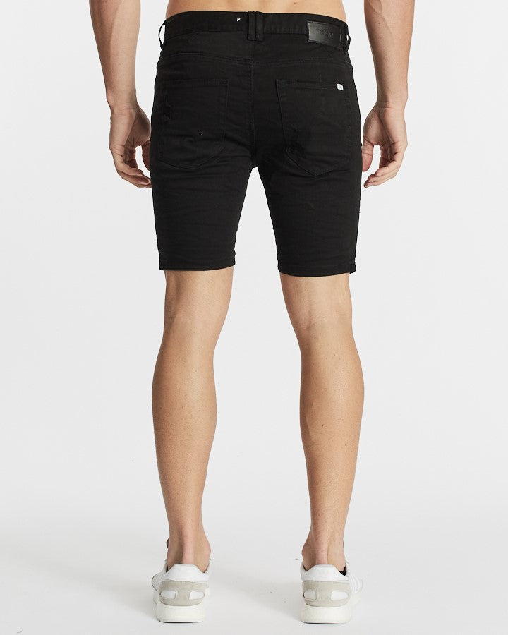 Nena & Pasadena Spitfire Denim Short - Jet Black