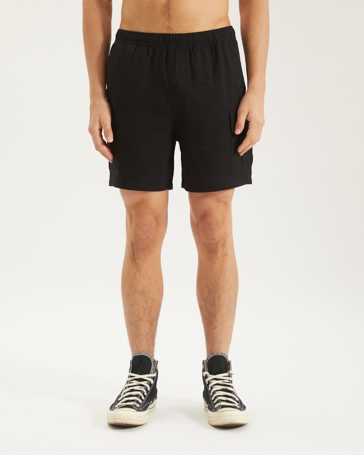 Nomadic Paradise Cabana Cargo Shorts - Black