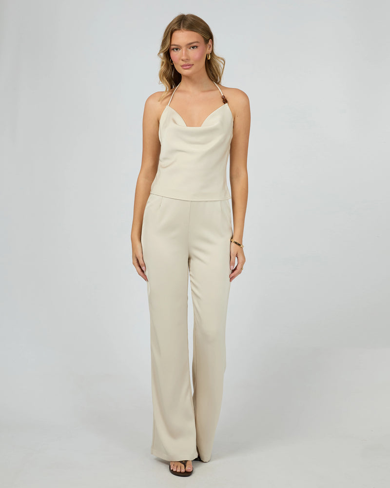 Jorge Briony Halter Neck Top - Pearl
