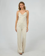 Jorge Briony Halter Neck Top - Pearl