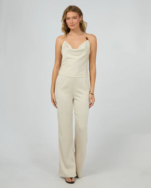 Jorge Briony Halter Neck Top - Pearl